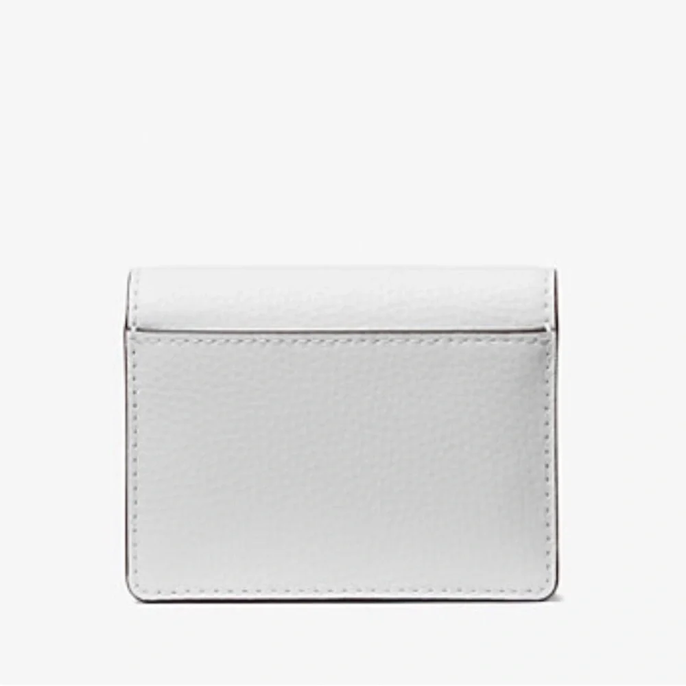 MICHAEL KORS Carson Small Pebbled Leather Wallet OPTIC WHITE NWT